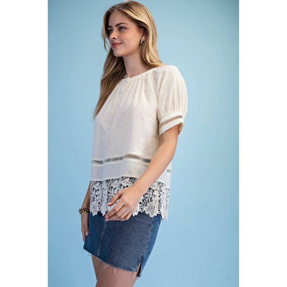 TY1166 I GiGio Textured Half Button Blouse Various Sizes - Picture 4 of 5